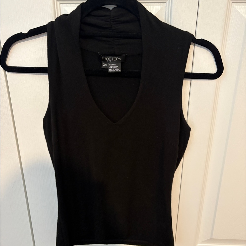 Etcetera Women's Black Sleeveless Top Size XS